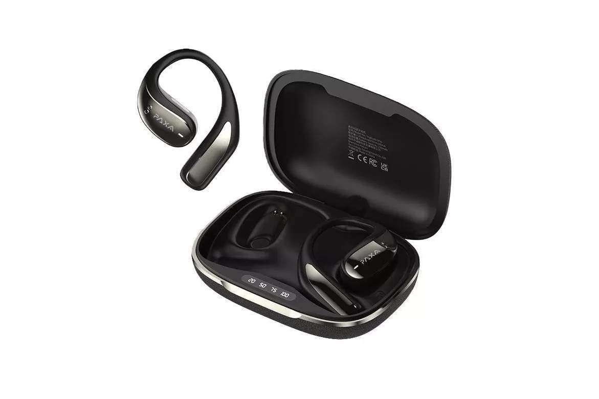 Auriculares Paxa Vogbuds 5 Pro Ai inal&aacute;mbricos Bluetooth 5.4 con IA y baja latencia negros