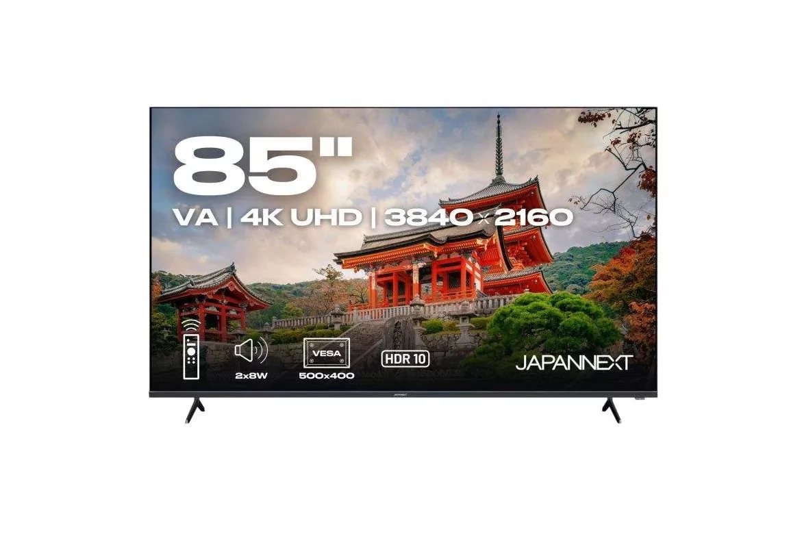 Monitor JAPANNEXT JN-VM8500UHDR 85" UltraHD 4K 60Hz VA HDR Altavoces FreeSync G-Sync