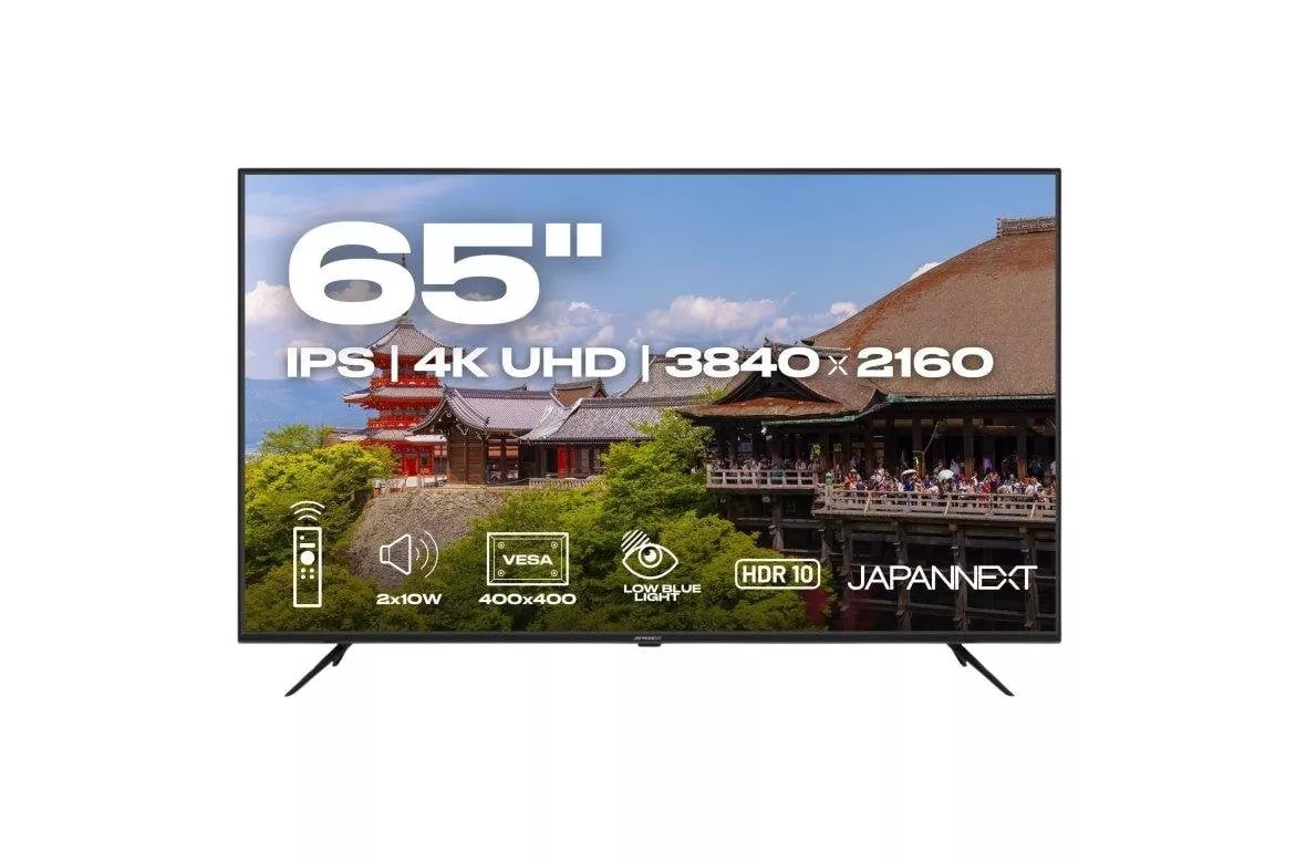 Monitor JAPANNEXT JN-IPS65U 65" UltraHD 4K 60Hz IPS HDR Altavoces Integrados FreeSync G-Sync 8ms