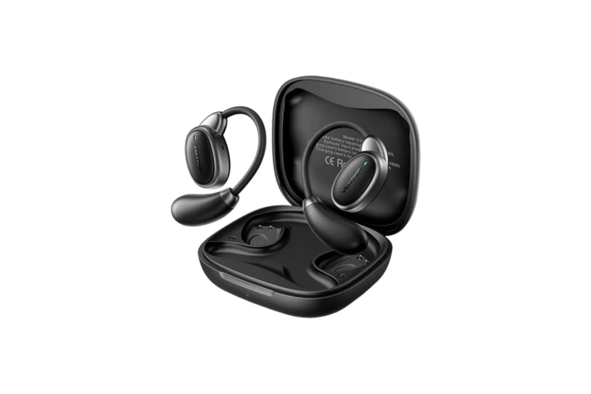 Auriculares Vention NBS inal&aacute;mbricos Bluetooth 5.4 Open Ear con ANC y IPX4 negros