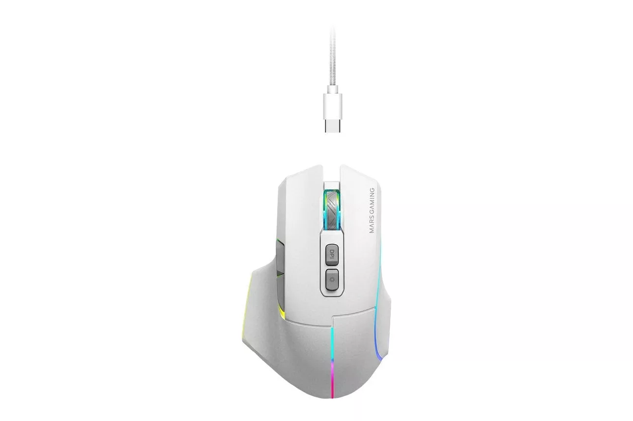 Mars Gaming Mmw-vector Rat&oacute;n Inal&aacute;mbrico Tri-mode 12000 Dpi 70h Blanco