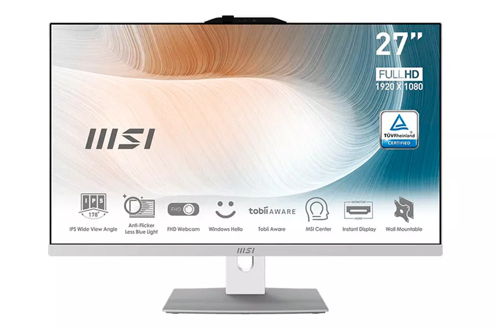 PC Todo En Uno MSI Modern AM272P 1M-1423EU Core 7 150U 16GB 512GB 27" W11P Blanco
