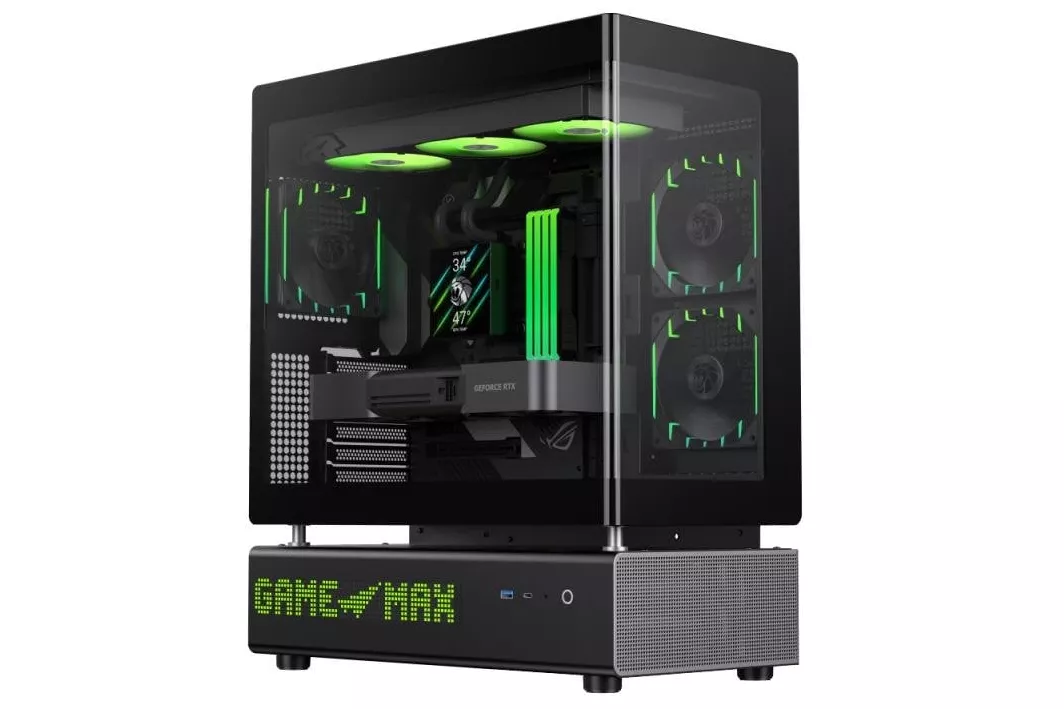 Torre PC Carcasa GameMax N90 BG Midi Tower Negro ATX