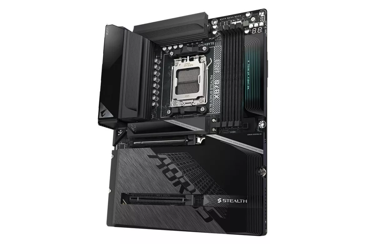 Placa Base Gigabyte X870 AORUS STEALTH X870 AM5 DDR5 ATX WiFi 7 PCIe 5.0 USB4 5GbE RGB