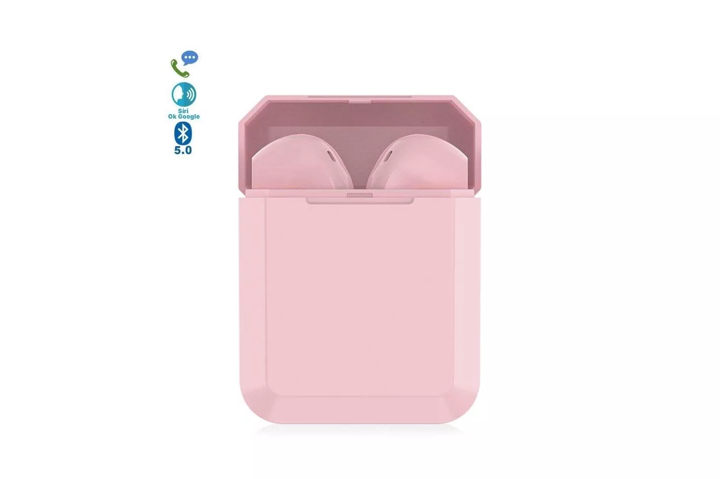 Auriculares Dam Electronics i2 inal&aacute;mbricos Bluetooth 5.0 con Cancelaci&oacute;n de Ruido y base de carga, ergon&oacute;micos poligonales, IPX5