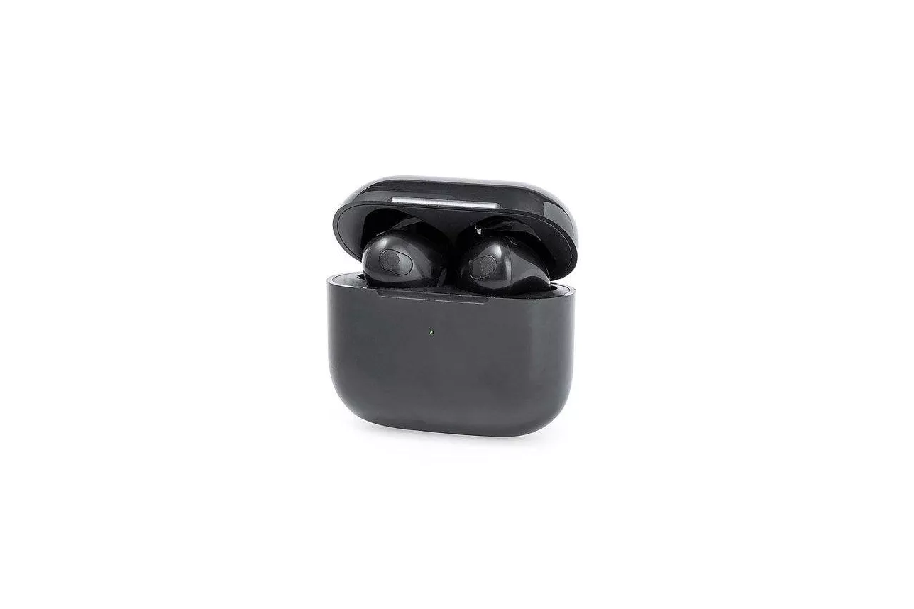Auriculares Dam Electronics inal&aacute;mbricos Bluetooth 5.3 intraurales con base de carga, color negro