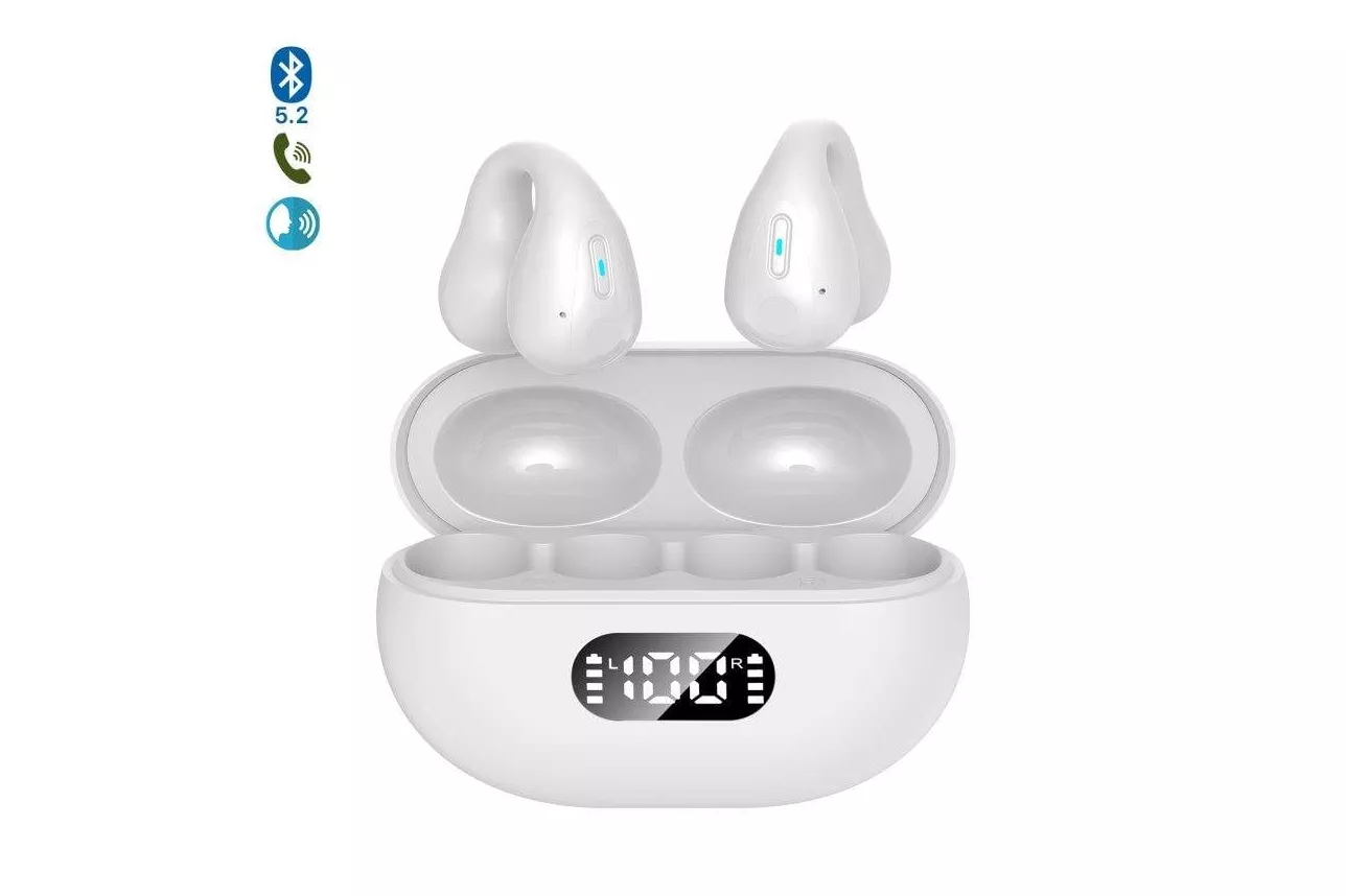 Auriculares Dam Electronics R15 inal&aacute;mbricos Bluetooth 5.2 TWS con base carga 300mAh negros