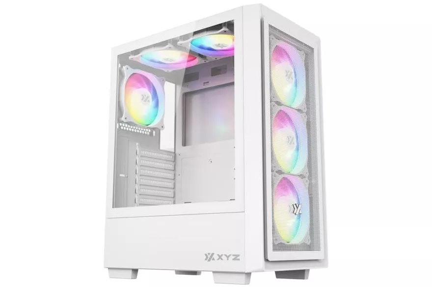 Carcasa XYZ AIRONE 100 X Mesh 6x Ventiladores A-RGB 120mm USB C GEN2 Malla ATX Blanca