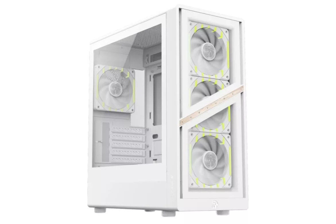 Carcasa GameMax AERIS 330 GW Mini Tower Blanco ITX micro ATX