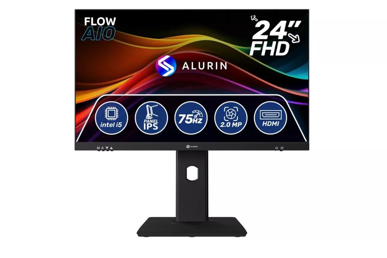 Alurin Flow AIO i5-12400 /16GB/1TB/24" Altura regulable