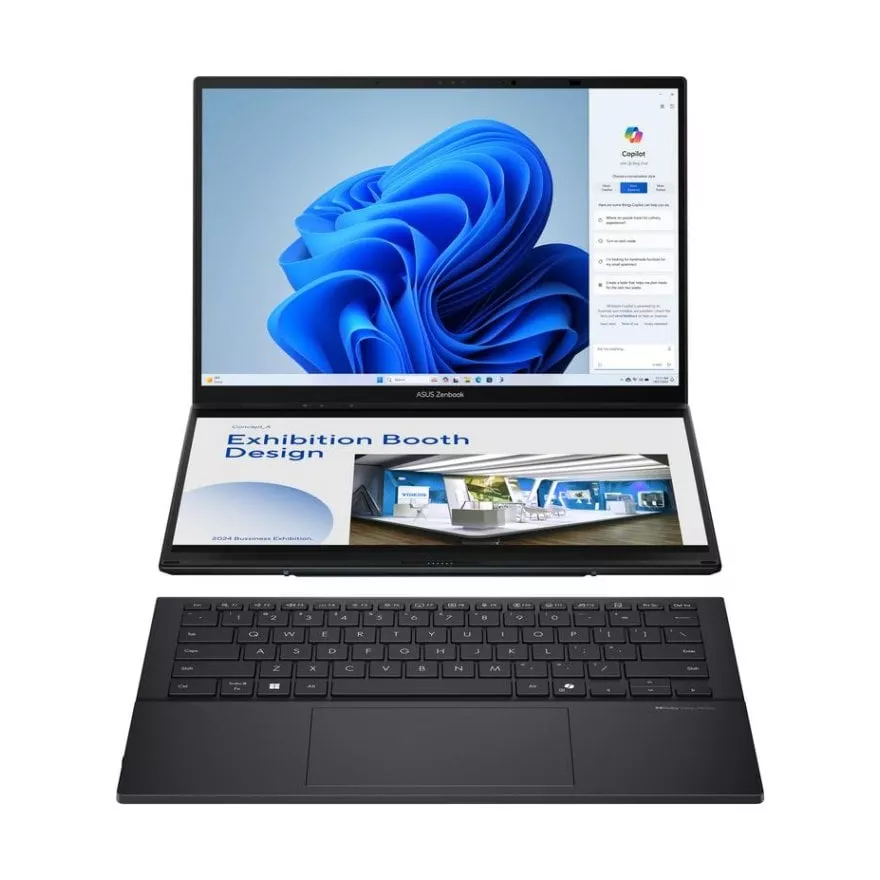 Port&aacute;til Asus Zenbook Duo OLED UX8406CA 14 pulgadas Intel Core Ultra 7 255H 32GB 1TB SSD Windows 11 Home Arc 140T doble pantalla t&aacute;ctil