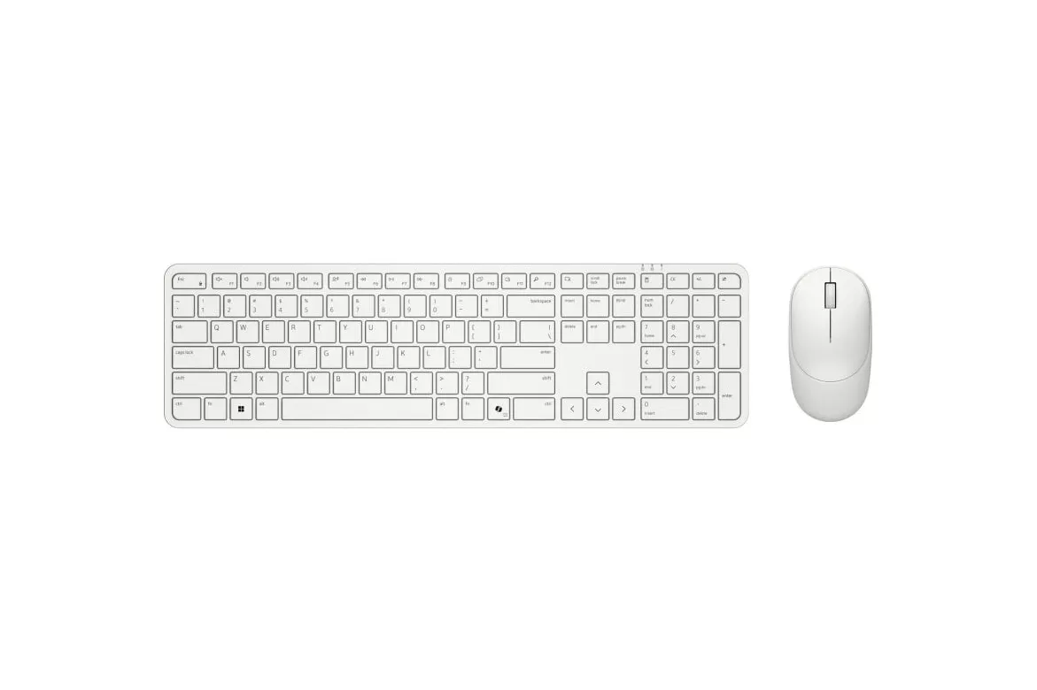 Teclado Dell Pro 5 KM526 inal&aacute;mbrico completo con rat&oacute;n &oacute;ptico blanco