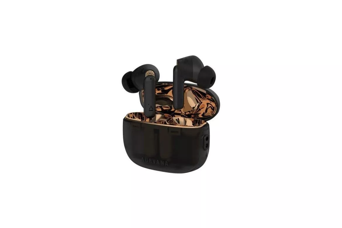 Auriculares Creative Aurvana Ace 2 inal&aacute;mbricos Bluetooth 5.3 con Cancelaci&oacute;n Activa de Ruido, micr&oacute;fono y protecci&oacute;n IPX5, negros y cobre