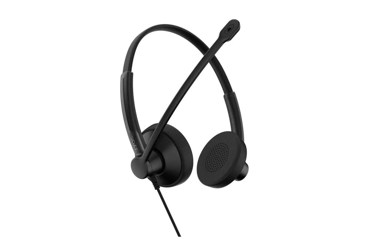 Auriculares Epos IMPACT 100 con cable USB-C/A para oficina con cancelaci&oacute;n de ruido, negros