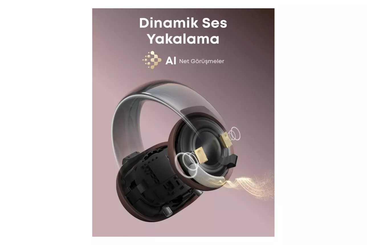 Auriculares Anker Soundcore AeroClip inal&aacute;mbricos Bluetooth con ANC, micr&oacute;fono y resistencia al agua rosa