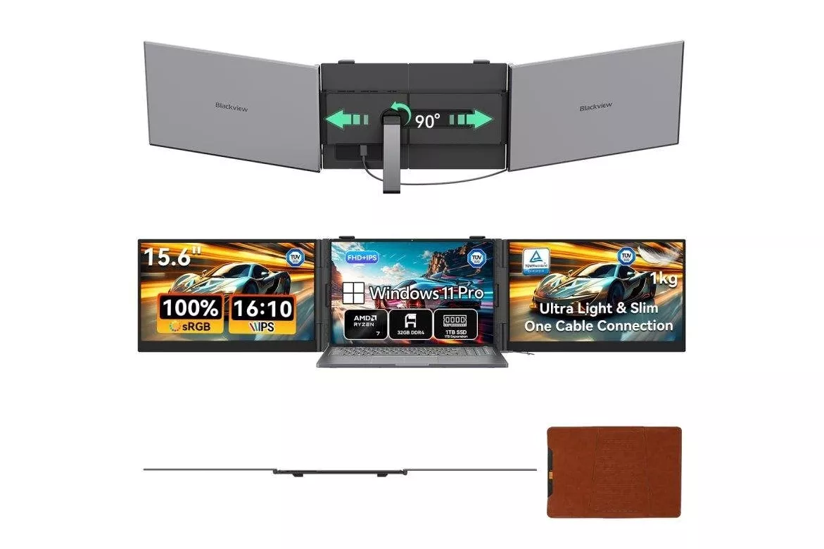 Monitor Blackview DCM8 Pro 15,3" FullHD 60Hz IPS Ultraligero USB-C Carga inversa Altavoz