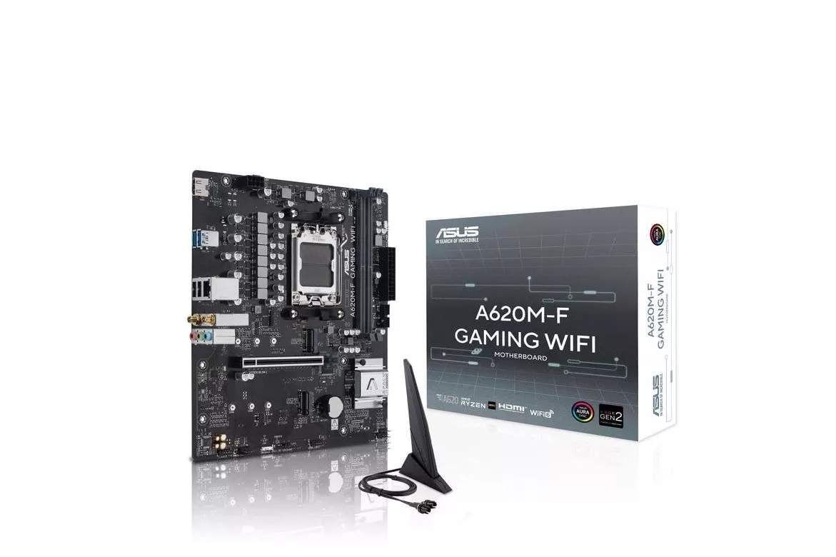 Placa Base ASUS A620M-F Gaming WiFi AMD A620 AM5 DDR5 Micro ATX WiFi 6 RAID 2.5GbE M.2