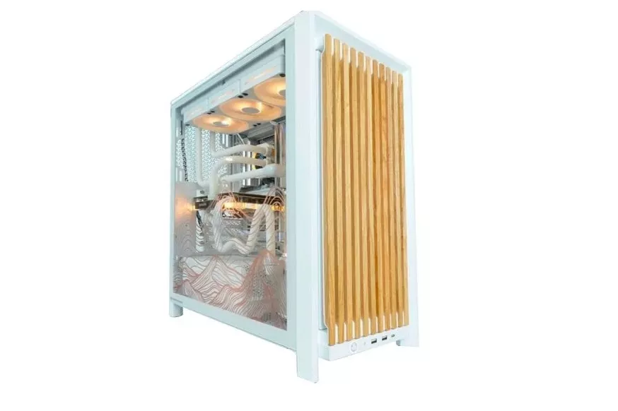 Torre PC Corsair FRAME 4000D Wood RS blanco roble modular Dune Edition By PcCom