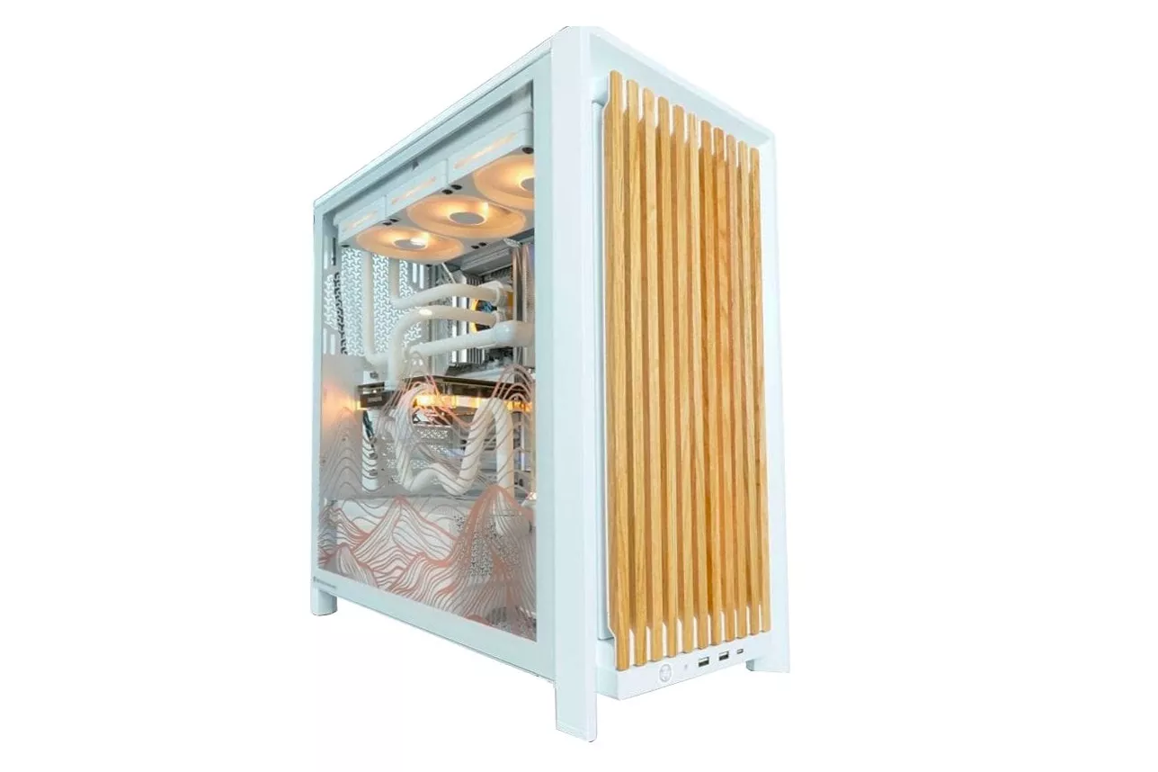 Torre PC Corsair FRAME 4000D Wood RS blanco roble modular Dune Edition By PcCom