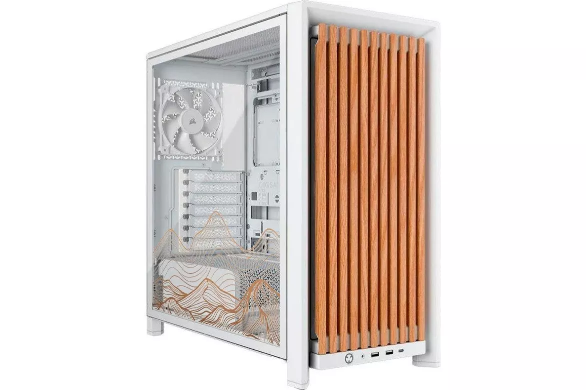 Torre PC Corsair FRAME 4000D Wood RS blanco roble modular Dune Edition By PcCom