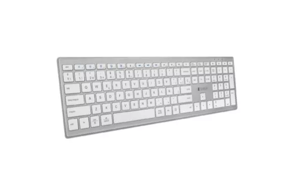 Subblim Pure Extended Bluetooth (Blanco/Plata) - Teclado inal&aacute;mbrico