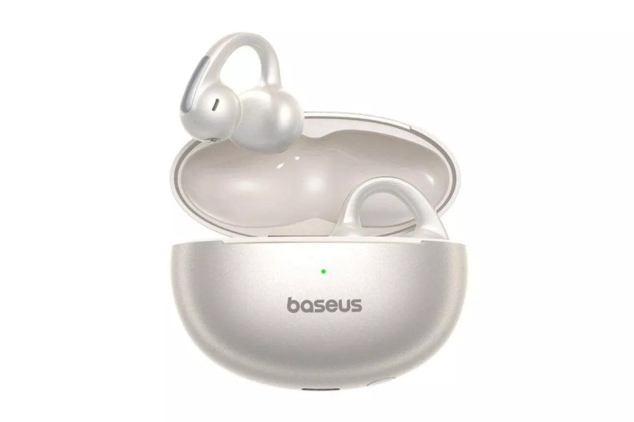 Auriculares Baseus Bowie MC1 Pro inal&aacute;mbricos Bluetooth Open-Ear con IP67, 40 h autonom&iacute;a, blancos