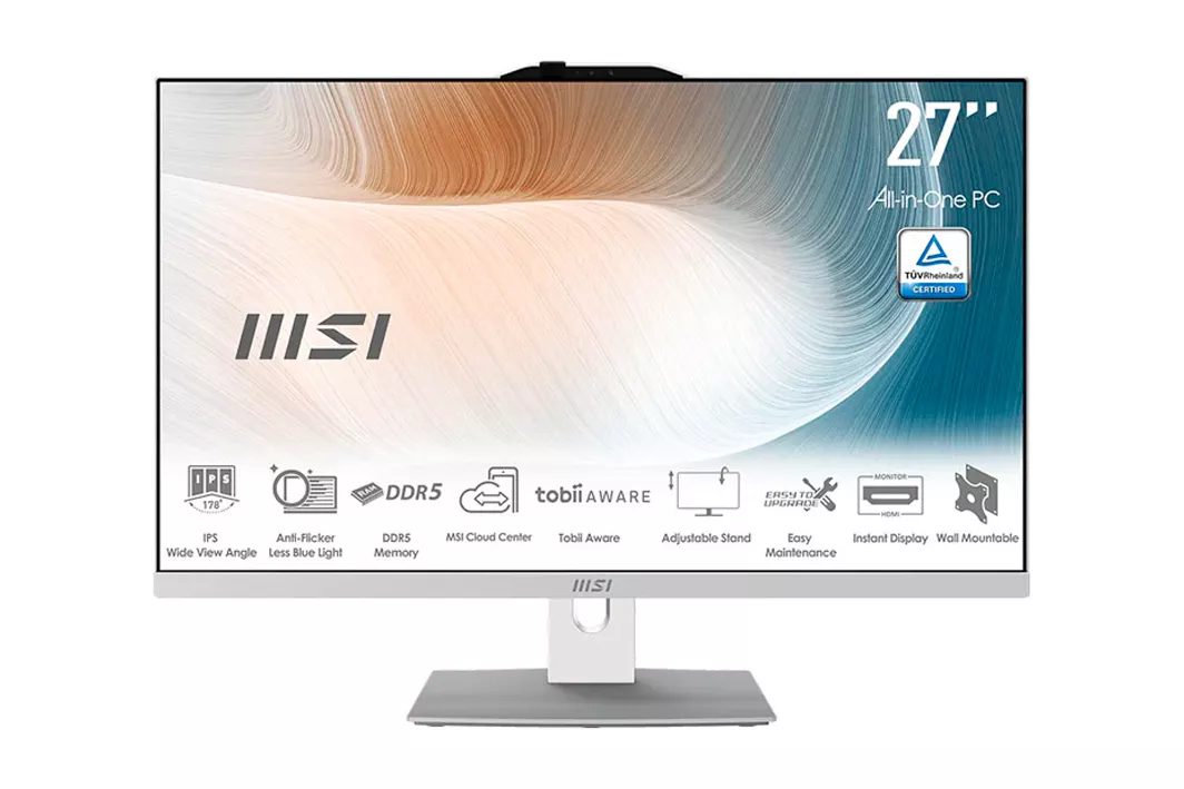 PC Todo En Uno MSI Modern AM272P 1M-1413EU Core 7 150U 16GB 512GB 27" FreeDOS Blanco