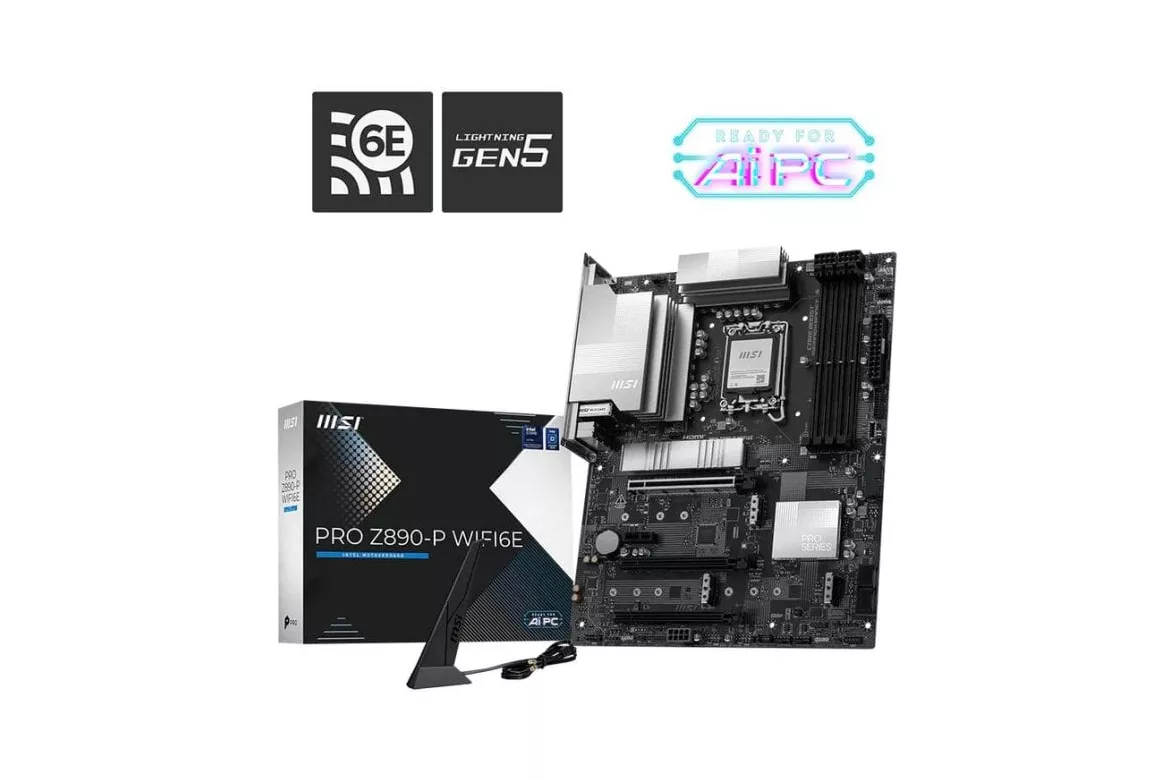Placa Base MSI PRO Z890-P WIFI6E Intel Z890 LGA 1851 DDR5 ATX WiFi 6E Bluetooth 5.3