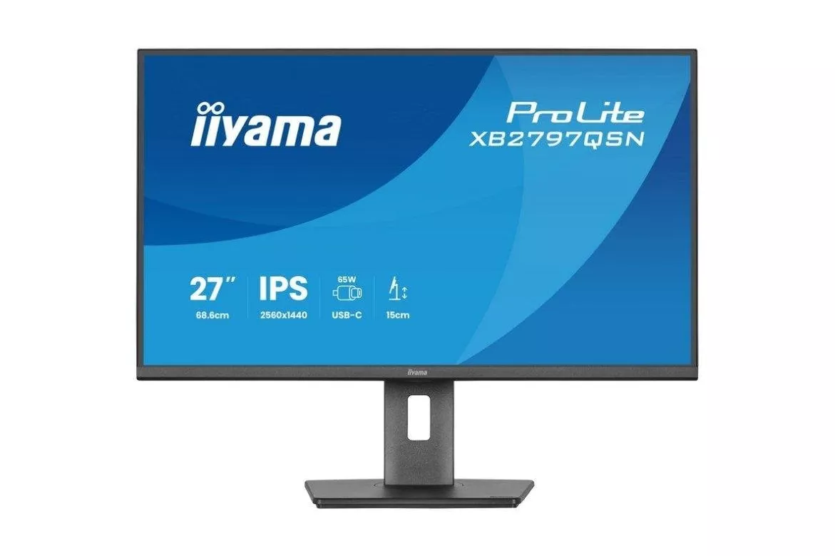 Monitor iiyama ProLite XB2797QSN-B1 27" QHD 75Hz IPS USB-C LAN Altura Ajustable