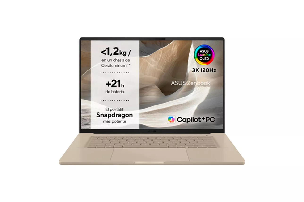 Port&aacute;til Asus Zenbook A16 UX3607OA-SQ005W Snapdragon X2 Elite Extreme 48GB 1TB 16" 3K OLED W11H