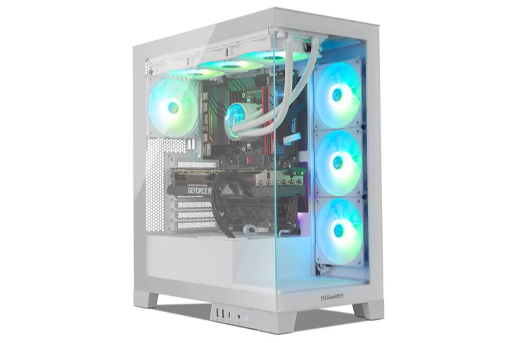 Torre PC NOX Hummer GLOCK ARGB Semitorre ATX Cristal Templado USB-C Blanca - Kawaii Edition