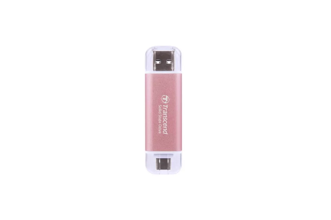 Disco Duro Transcend ESD310 1TB SSD USB 10 Gbit/s Rosa con Protecci&oacute;n