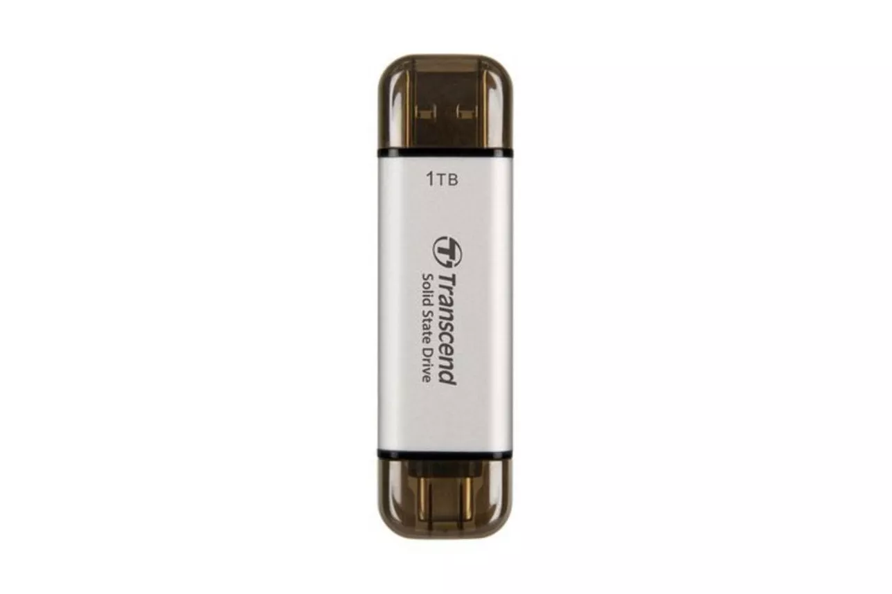 Disco Duro Transcend ESD310 1TB SSD USB Type-A/C 10 Gbit/s Plata