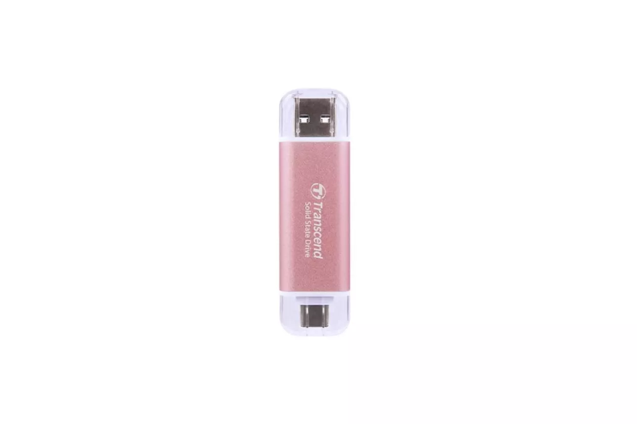 Disco Duro Transcend ESD310 512 GB SSD USB 10 Gbit/s Rosa con protecci&oacute;n