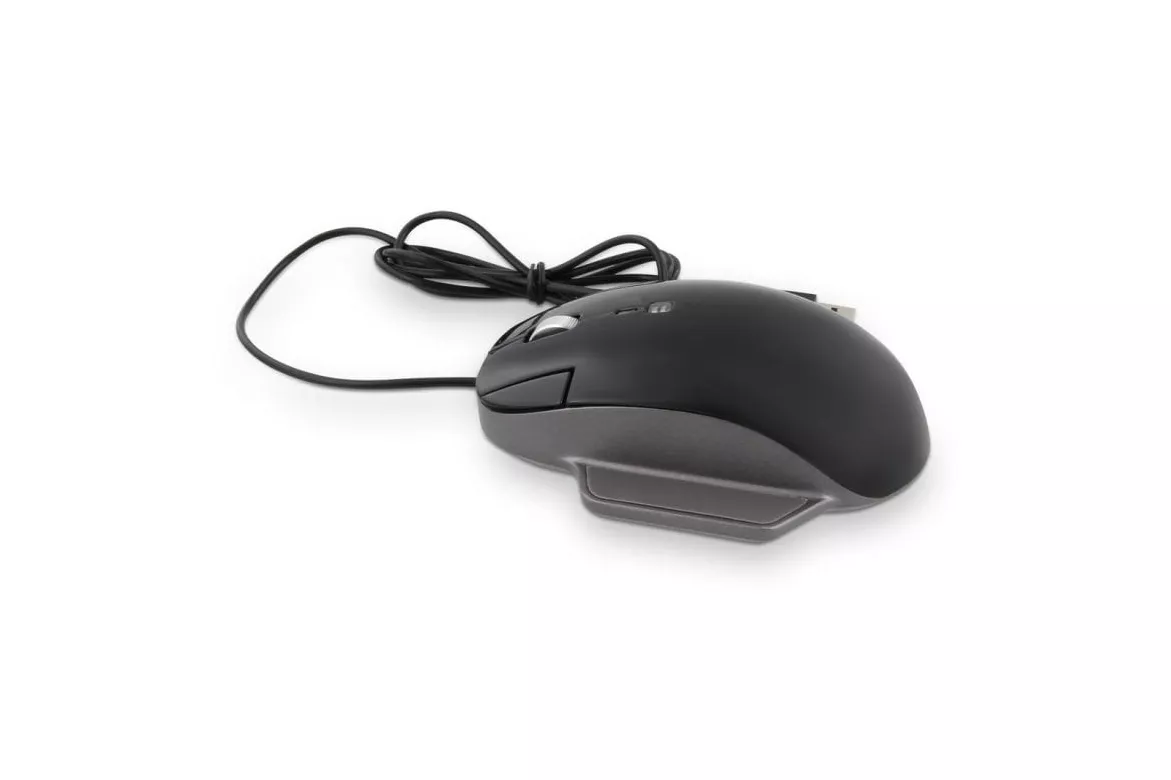 Rat&oacute;n LMP Elite Pro USB Tipo C 6400 DPI Negro Ergonom&iacute;a Mano Derecha