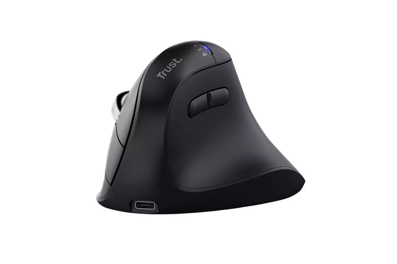 Rat&oacute;n Trust Vyran inal&aacute;mbrico vertical 4800 DPI Bluetooth Negro recargable