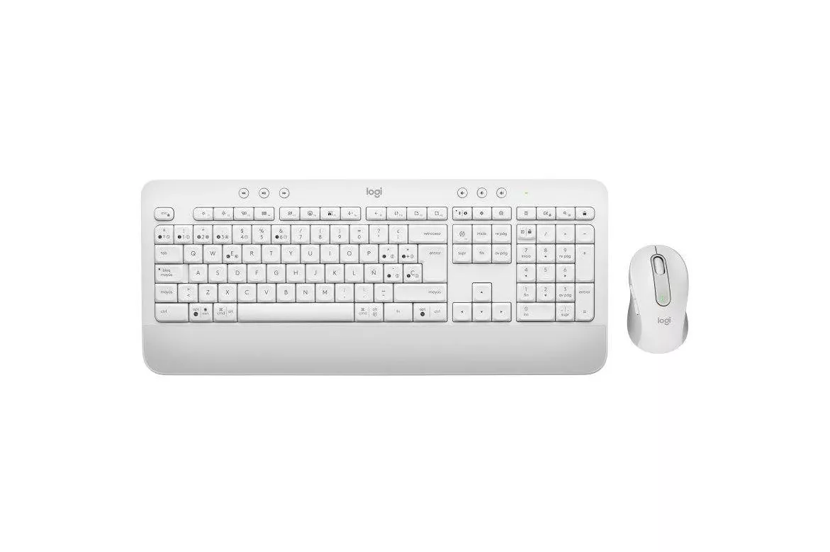 Teclado Logitech Signature MK650 Combo membrana blanco con rat&oacute;n Bluetooth