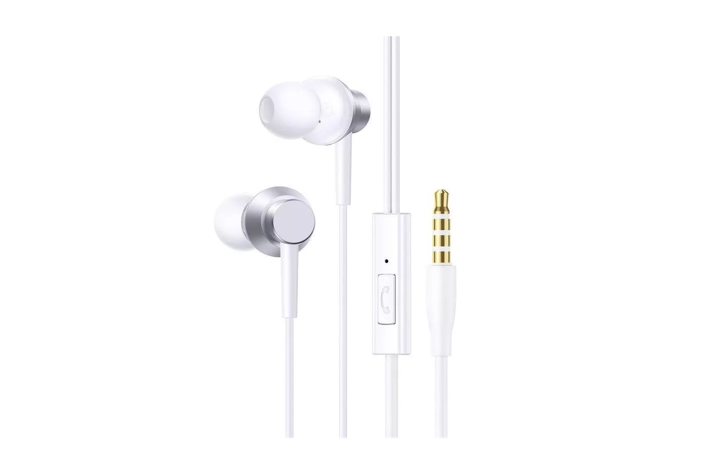 Auriculares Baseus ENCOK HZ11 con cable 3,5 mm para llamadas y deporte blancos