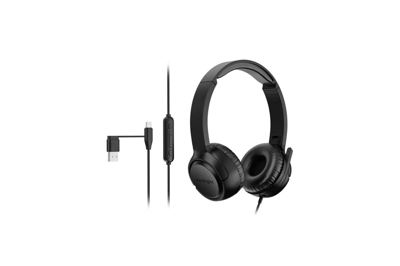 Auriculares Kensington H950 EQ con cable USB-C/USB-A, micr&oacute;fono boom y cancelaci&oacute;n de ruido ambiental