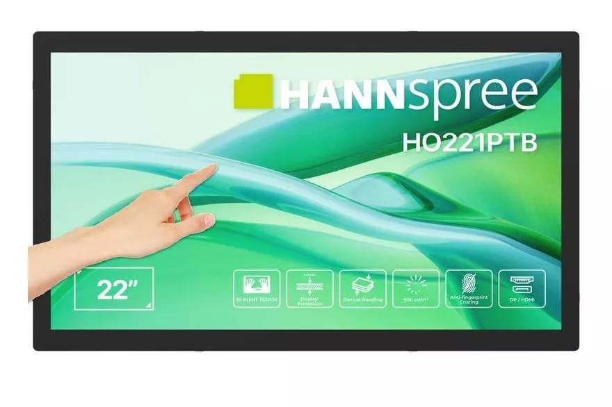Monitor Hannspree HO221PTB 21,5" FullHD LCD T&aacute;ctil 600 nits Altavoces Integrados
