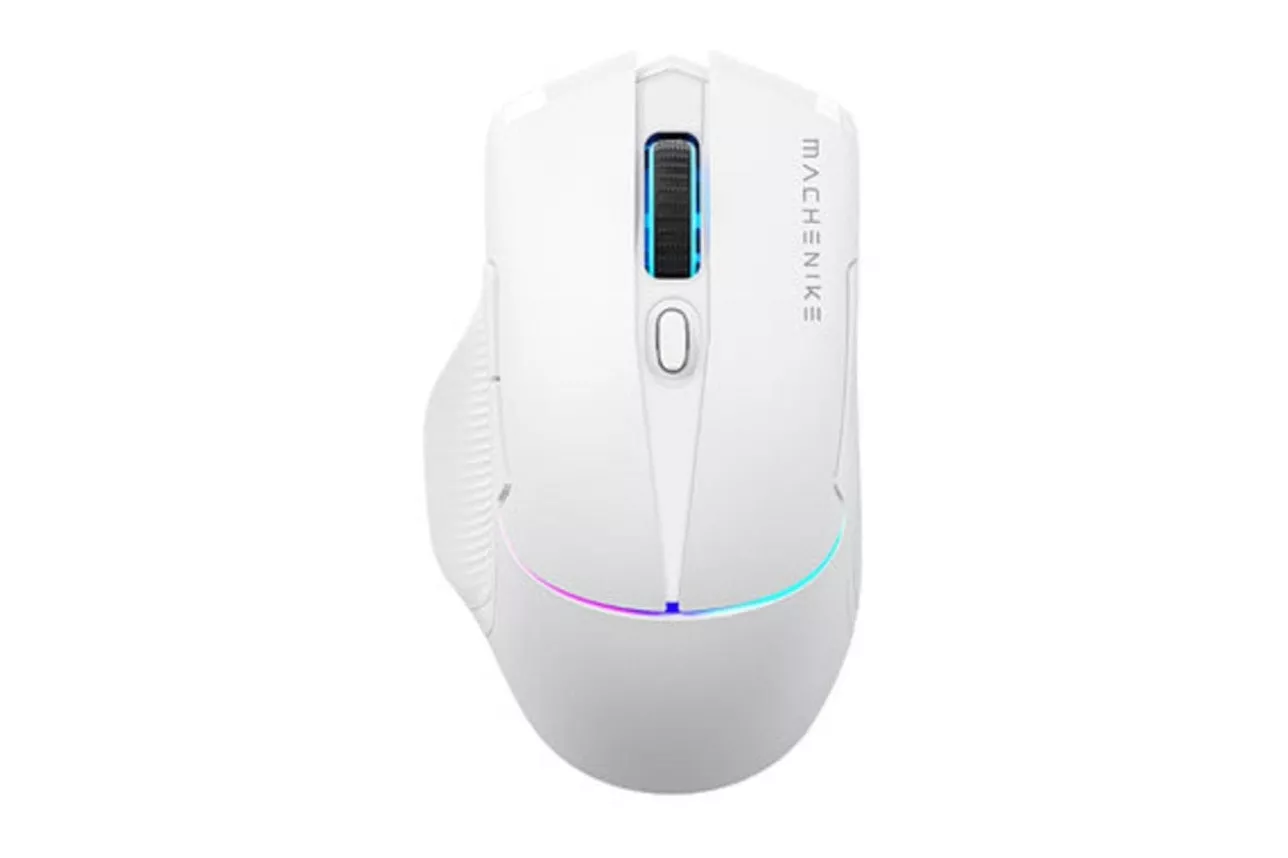 Rat&oacute;n Machenike L8 Pro RF Wireless Bluetooth USB 26000 DPI Blanco Iluminaci&oacute;n