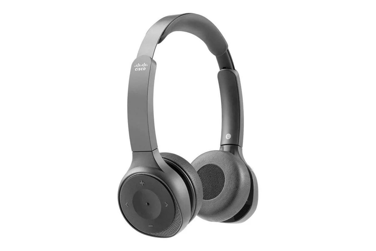 Auriculares Cisco 730 inal&aacute;mbricos Bluetooth con Cancelaci&oacute;n Activa de Ruido, Micr&oacute;fono y base de carga, negros