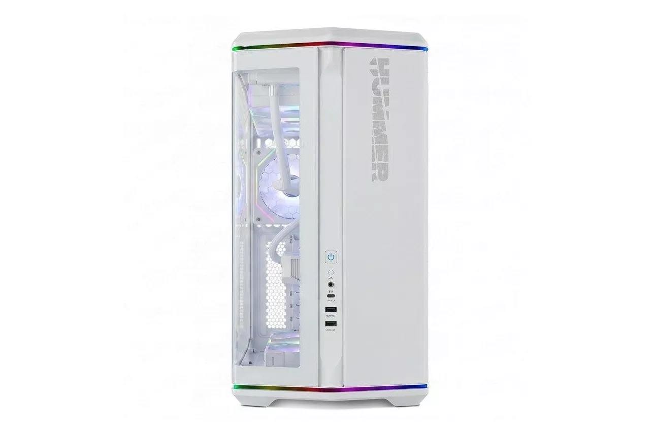 Carcasa Ordenador Nox Hummer Anvil Semitorre ATX Cristal Templado Curvo Blanca ARGB