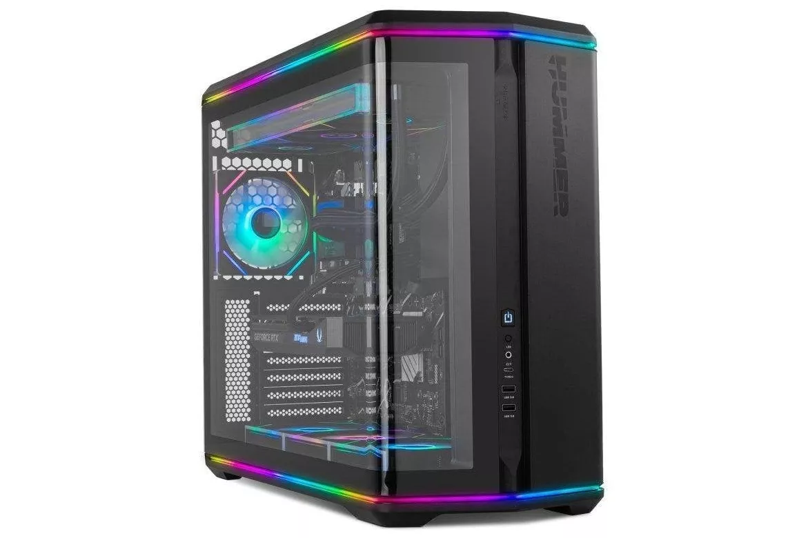Carcasa semitorre NOX Hummer Anvil ATX cristal templado curvo ARGB Negra