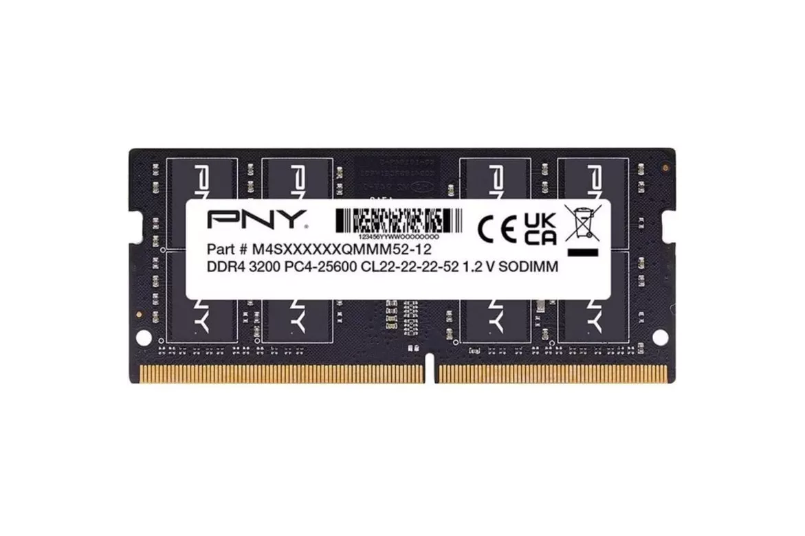 Memoria RAM PNY MN32GSD43200-SB 32GB 1x32GB DDR4 3200MHz CL22 Negra SO-DIMM