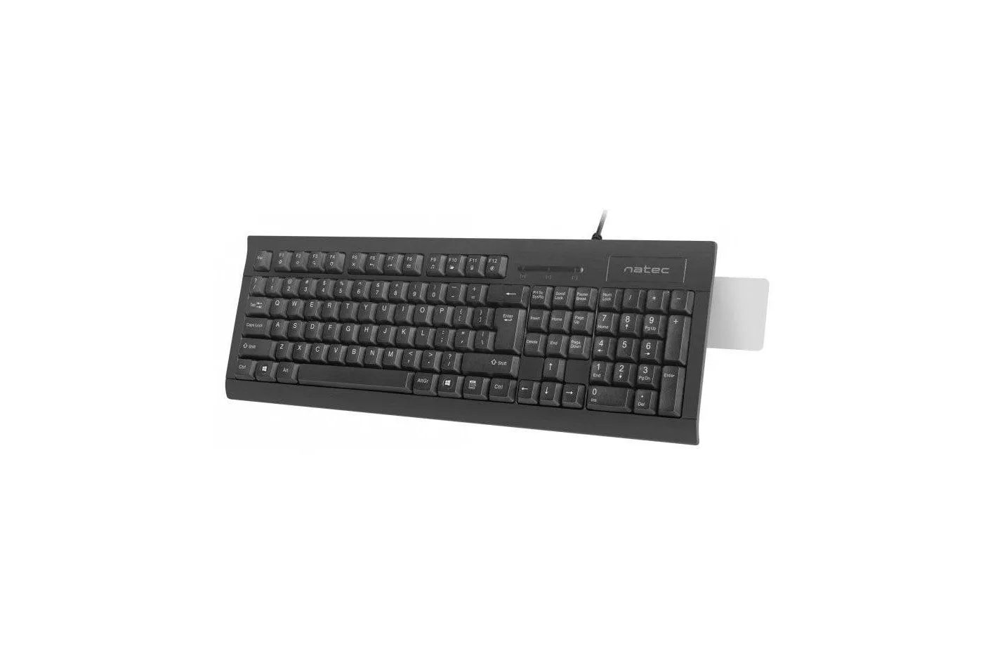 Teclado Natec Moray membrana con lector Smart Card y teclas multimedia