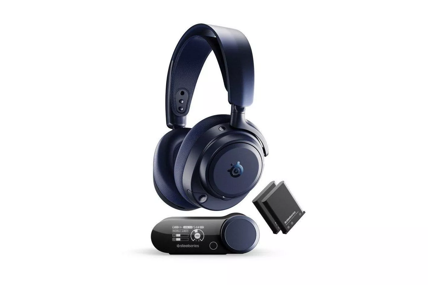 Auriculares Steelseries Arctis Nova Pro Omni inal&aacute;mbricos 2,4 GHz + Bluetooth con Cancelaci&oacute;n de Ruido Azul