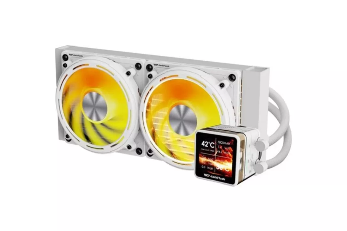 Refrigeraci&oacute;n l&iacute;quida Darkflash DE240 2 ventiladores ARGB 240 mm pantalla IPS base de cobre