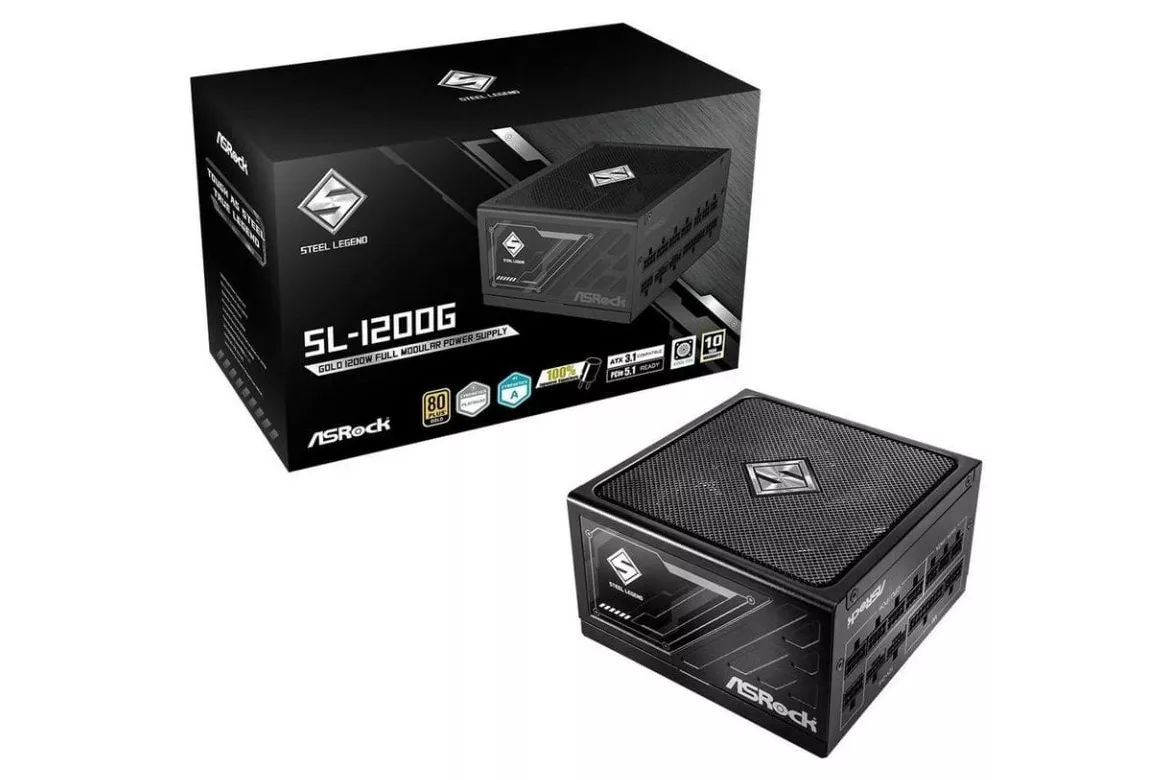 Fuente de Alimentaci&oacute;n AsRock Steel Legend SL-1200G 1200W 80+ Gold modular