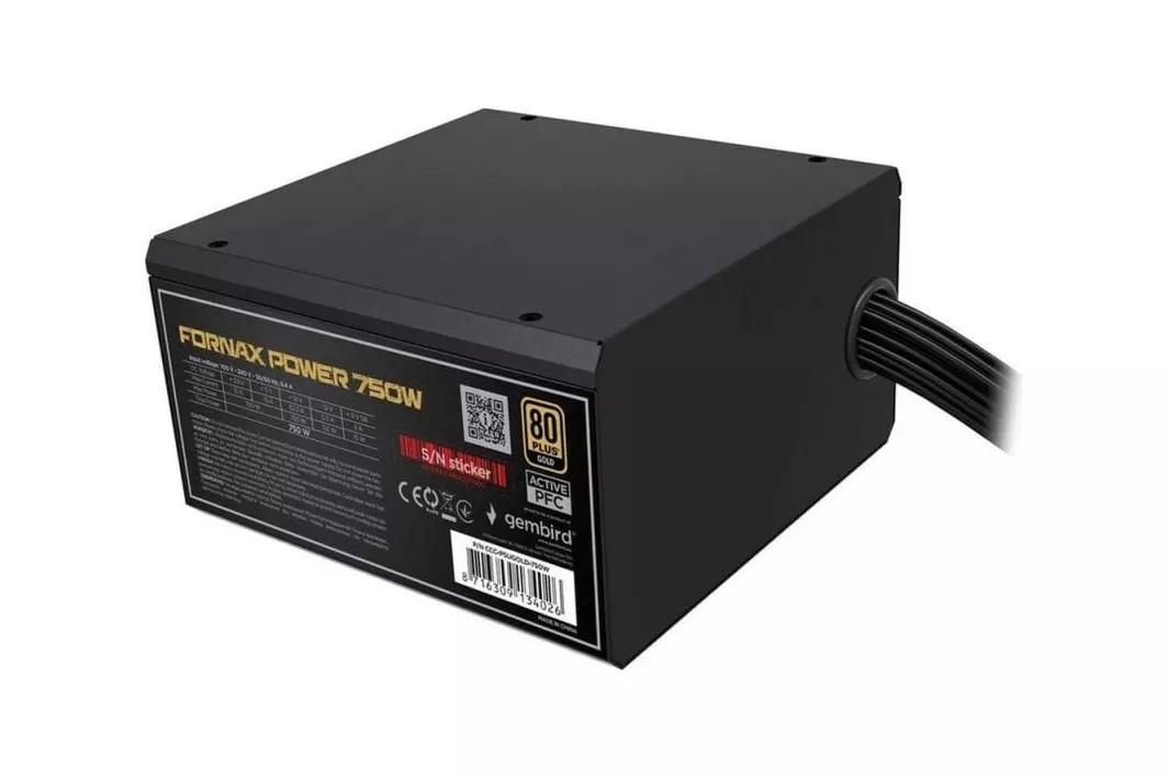 Fuente de Alimentaci&oacute;n Gembird CCC-PSUBRONZE-750W 750W Certificaci&oacute;n 80+ Bronze fija
